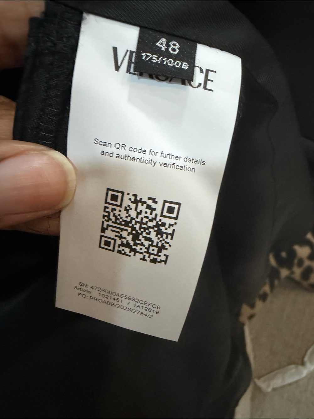 Versace Leopard Print Double-Breasted Jacket - Tan & Black with Gold Buttons - Picture 4 of 10